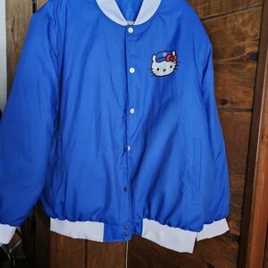 Sanrio Blue Bomber Jacket with Hello Kitty Patch